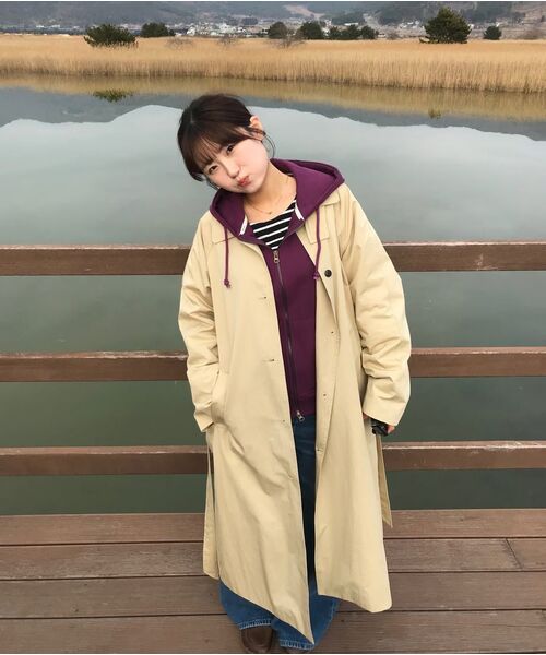 FRIVER07（フリバー07）の「Balmaccan belted long trench coat [FRSP05CT01]_Beige（チェスターコート・レディース・ベージュ・FREE）」の4枚目の写真