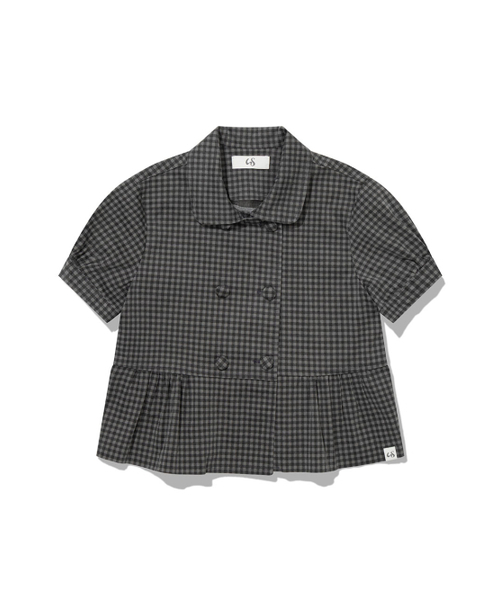 UGLY SHADOW（アグリーシャドウ）の「DOUBLE BLOUSE JACKET(CHECK BLACK)（シャツ/ブラウス・レディース・その他・FREE）」の3枚目の写真