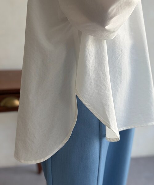 Chez toi(シェトワ)の「リネンライクスキッパーブラウス(シャツ/ブラウス・レディース・キャメル/ブラック/オフホワイト/グレー・FREE)」の18枚目の写真