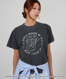 GOOD ROCK SPEED/グッドロックスピード THE ROLLING STONES ローリング・ストーンズ ベロ・マーク 丸胴 ピグメント加工バンドTシャツ 秋 秋服 2026年秋冬