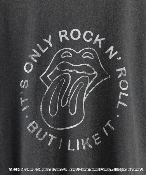 GOOD ROCK SPEED(グッドロックスピード)の「GOOD ROCK SPEED/グッドロックスピード THE ROLLING STONES ローリング・ストーンズ ベロ・マーク 丸胴 ピグメント加工バンドTシャツ 秋 秋服 2026年秋冬(Tシャツ/カットソー・メンズ・チャコールグレー・S/M/L)」の7枚目の写真