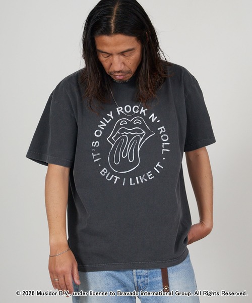 GOOD ROCK SPEED(グッドロックスピード)の「GOOD ROCK SPEED/グッドロックスピード THE ROLLING STONES ローリング・ストーンズ ベロ・マーク 丸胴 ピグメント加工バンドTシャツ 秋 秋服 2026年秋冬(Tシャツ/カットソー・メンズ・チャコールグレー・S/M/L)」の9枚目の写真