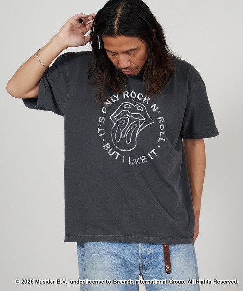GOOD ROCK SPEED(グッドロックスピード)の「GOOD ROCK SPEED/グッドロックスピード THE ROLLING STONES ローリング・ストーンズ ベロ・マーク 丸胴 ピグメント加工バンドTシャツ 秋 秋服 2026年秋冬(Tシャツ/カットソー・メンズ・チャコールグレー・S/M/L)」の15枚目の写真