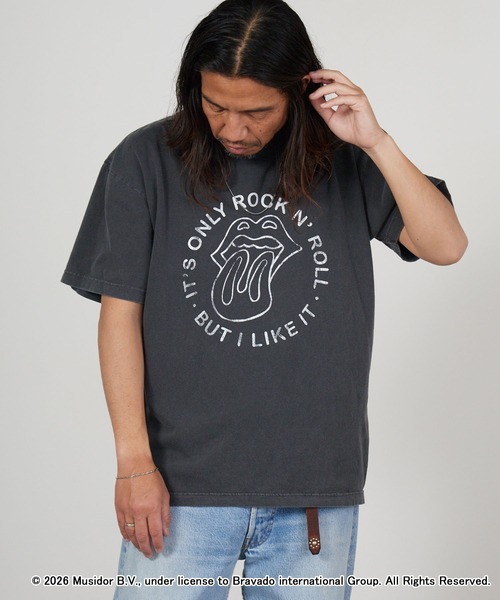 GOOD ROCK SPEED(グッドロックスピード)の「GOOD ROCK SPEED/グッドロックスピード THE ROLLING STONES ローリング・ストーンズ ベロ・マーク 丸胴 ピグメント加工バンドTシャツ 秋 秋服 2026年秋冬(Tシャツ/カットソー・メンズ・チャコールグレー・S/M/L)」の14枚目の写真