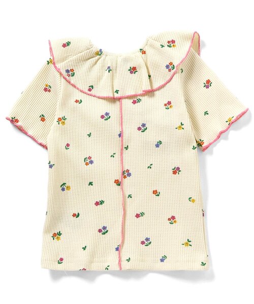 apres les cours(アプレレクール)の「【WEB限定】ワッフルフリル衿Tシャツ(Tシャツ/カットソー・キッズ・ブラウン/ミント/オレンジ/ブルー/クリーム・80/90/100/110/120/130/140)」の18枚目の写真