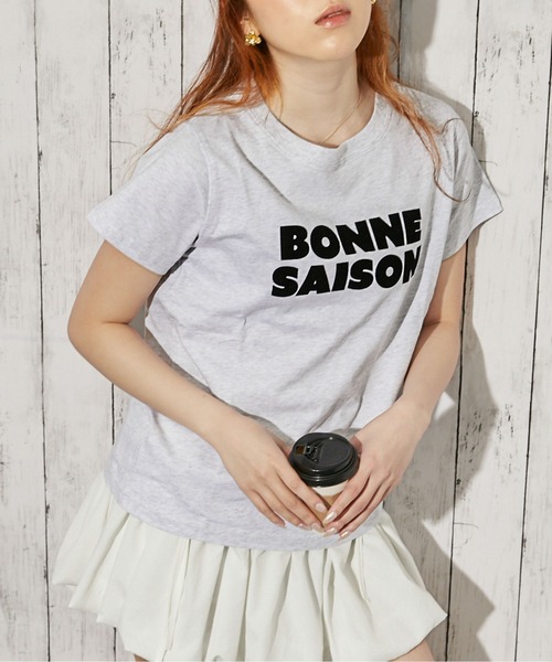 GORGE(ゴージ)の「フロッキーロゴデザインTシャツ/春夏/全3色(Tシャツ/カットソー・レディース・オフホワイト/チャコール/オートミール・F)」の2枚目の写真