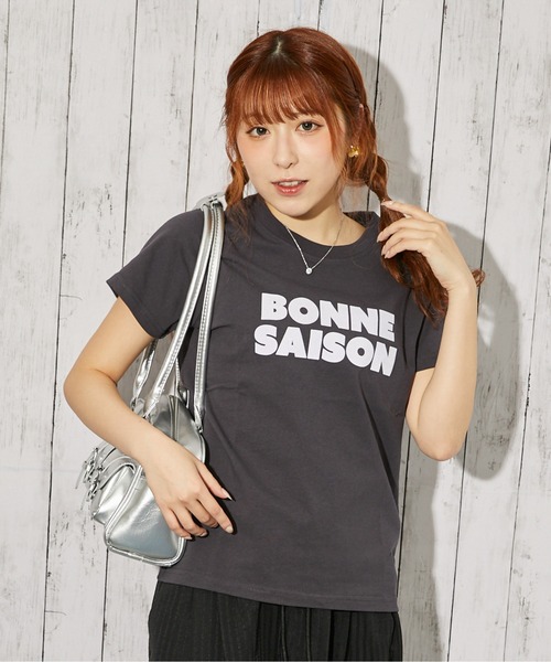 GORGE(ゴージ)の「フロッキーロゴデザインTシャツ/春夏/全3色(Tシャツ/カットソー・レディース・オフホワイト/チャコール/オートミール・F)」の3枚目の写真