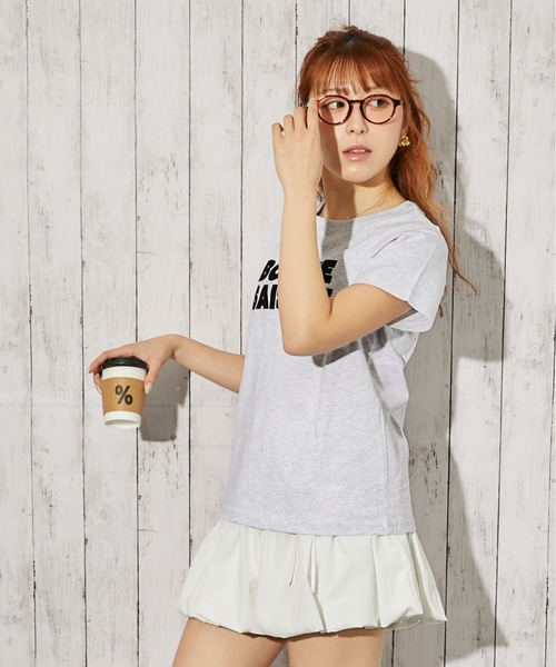 GORGE(ゴージ)の「フロッキーロゴデザインTシャツ/春夏/全3色(Tシャツ/カットソー・レディース・オフホワイト/チャコール/オートミール・F)」の14枚目の写真