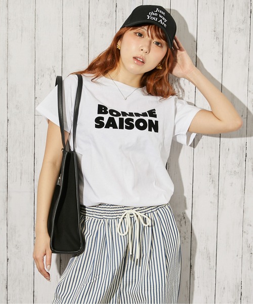 GORGE(ゴージ)の「フロッキーロゴデザインTシャツ/春夏/全3色(Tシャツ/カットソー・レディース・オフホワイト/チャコール/オートミール・F)」の4枚目の写真