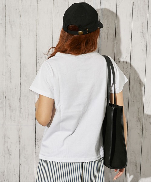 GORGE(ゴージ)の「フロッキーロゴデザインTシャツ/春夏/全3色(Tシャツ/カットソー・レディース・オフホワイト/チャコール/オートミール・F)」の6枚目の写真