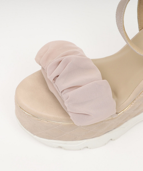 ROYAL PARTY（ロイヤルパーティー）の「2wayキルティング厚底スポサン（サンダル・レディース・ブラック/オフホワイト/ベージュ・MEDIUM/LARGE）」の9枚目の写真