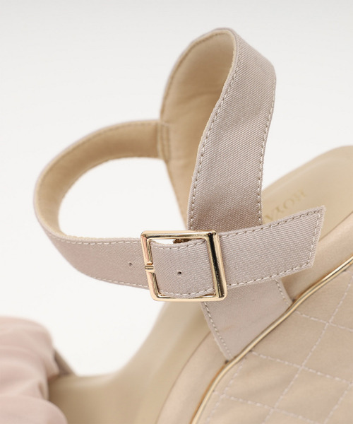 ROYAL PARTY（ロイヤルパーティー）の「2wayキルティング厚底スポサン（サンダル・レディース・ブラック/オフホワイト/ベージュ・MEDIUM/LARGE）」の10枚目の写真