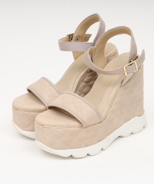 ROYAL PARTY（ロイヤルパーティー）の「2wayキルティング厚底スポサン（サンダル・レディース・ブラック/オフホワイト/ベージュ・MEDIUM/LARGE）」の13枚目の写真