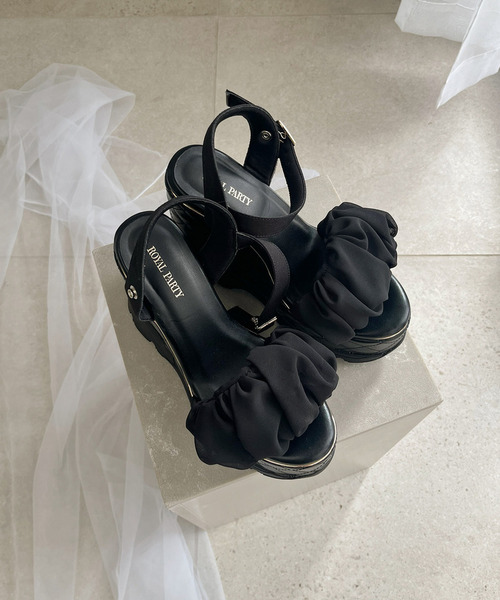 ROYAL PARTY（ロイヤルパーティー）の「2wayキルティング厚底スポサン（サンダル・レディース・ブラック/オフホワイト/ベージュ・MEDIUM/LARGE）」の18枚目の写真