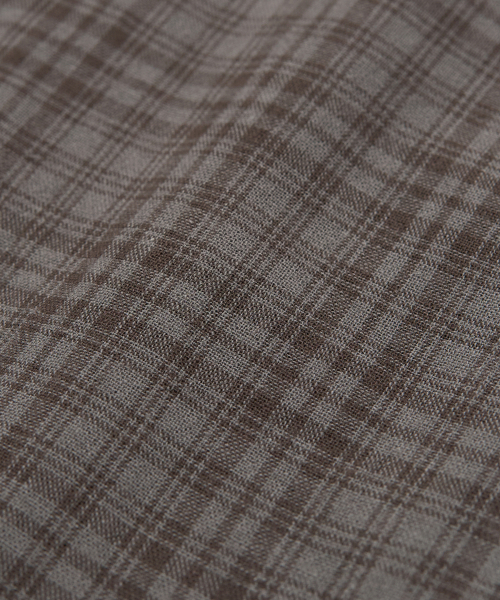 TOFFEE（トフィー）の「ミューテッドチェックハーフシャツ (チャコール)（シャツ/ブラウス・メンズ・その他・MEDIUM/LARGE/X-LARGE）」の6枚目の写真