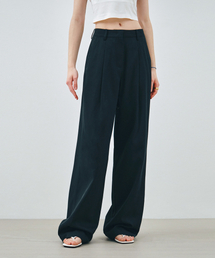 エッセンシャルワンタックワイドパンツネイビー MDPT049NAVY