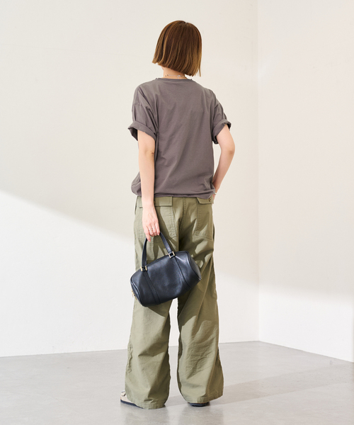 FRAMeWORK（フレームワーク）の「カスレロゴプリントTシャツ（Tシャツ/カットソー・レディース・ベージュ/ホワイト/チャコールグレー/グレー・FREE）」の13枚目の写真