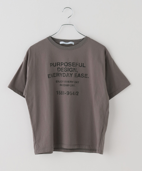 FRAMeWORK（フレームワーク）の「カスレロゴプリントTシャツ（Tシャツ/カットソー・レディース・ベージュ/ホワイト/チャコールグレー/グレー・FREE）」の8枚目の写真