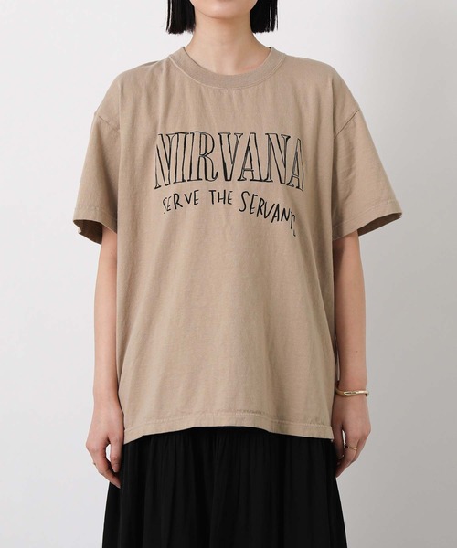 GOOD ROCK SPEED（グッドロックスピード）の「ＮＩＲＶＡＮＡ手描きT（Tシャツ/カットソー・レディース・ライトベージュ・FREE）」の12枚目の写真