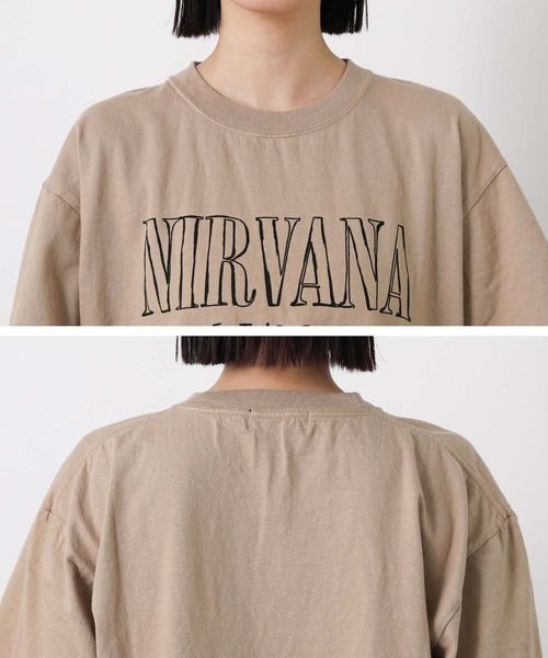 GOOD ROCK SPEED（グッドロックスピード）の「ＮＩＲＶＡＮＡ手描きT（Tシャツ/カットソー・レディース・ライトベージュ・FREE）」の14枚目の写真