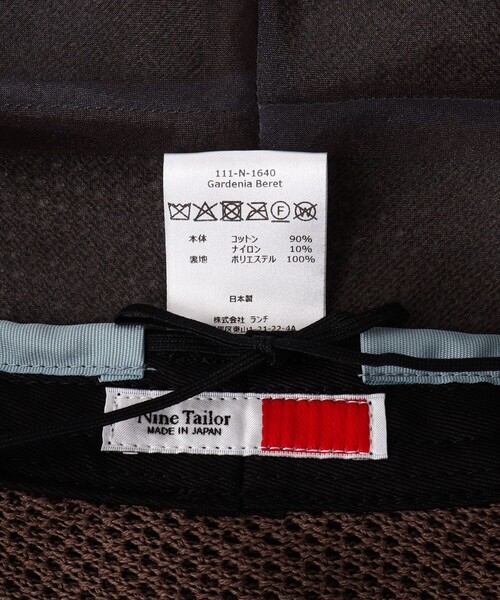 Nine Tailor(ナインテイラー)の「【Nine Tailor/ナインテーラー】Gardenia Beret N-1640(ハンチング/ベレー帽・メンズ・ブラック/ブラウン・FREE)」の10枚目の写真