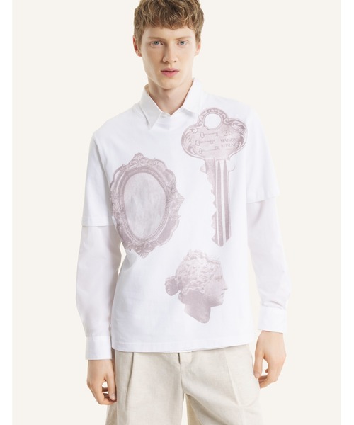 Maison Kitsune(メゾンキツネ)の「PARISIAN OBJECTS COMFORT TEE-SHIRT(Tシャツ/カットソー・メンズ・ホワイト・L/M/S/XS/XL)」の7枚目の写真