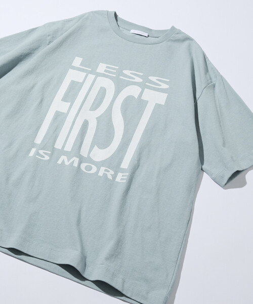 Firsthand（ファーストハンド）の「Firsthand/ファーストハンド 6オンス フロントロゴプリント クルーネックTシャツ / プリントTシャツ PRINT BIG FIRST（Tシャツ/カットソー・メンズ・ブルーグレー/ブラック/グレー/チャコールグレー/ホワイト・LARGE/MEDIUM）」の5枚目の写真