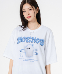 ジェリーブ オーバーサイズ 半袖Tシャツ ホワイト