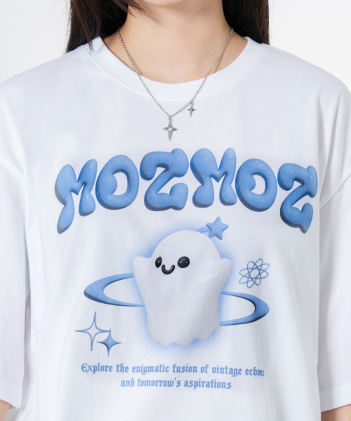 MOZMOZ(モズモズ)の「ジェリーブ オーバーサイズ 半袖Tシャツ ホワイト(Tシャツ/カットソー・レディース・その他・1/2/3)」の4枚目の写真