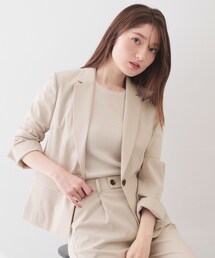 【接触冷感/吸水速乾】セットアップ対応ストレッチテーラードジャケット《イージーアイロン/洗濯機OK/XS~3L》