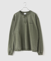 NOMANUAL | NOMANUAL/ノーマニュアル DAMAGED HENLEY NECK SHIRT(Tシャツ/カットソー)