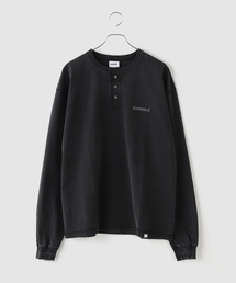 NOMANUAL（NOMANUAL）の「NOMANUAL/ノーマニュアル DAMAGED HENLEY NECK SHIRT（Tシャツ/カットソー）」