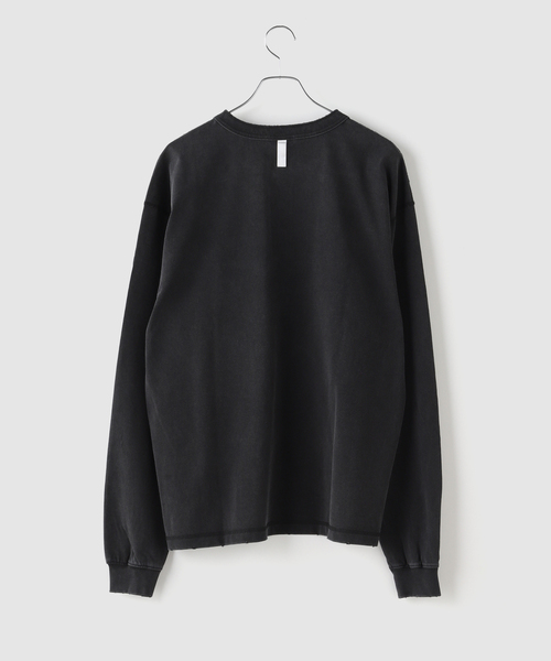 NOMANUAL(NOMANUAL)の「NOMANUAL/ノーマニュアル DAMAGED HENLEY NECK SHIRT(Tシャツ/カットソー・メンズ・ブラック/カーキ・MEDIUM/LARGE)」の3枚目の写真