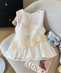 LUCPY（ラクピー）の「フラワージャガードペプラムトップス（その他トップス）」