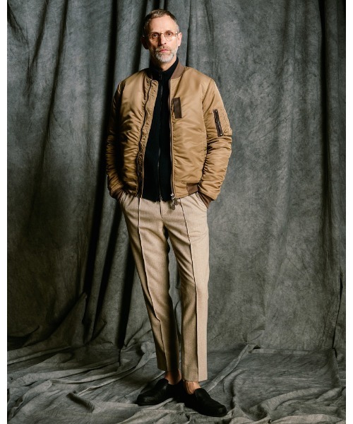 wjk（ダヴルジェイケイ）の「comfort pin-tuck slim slacks（スラックス・メンズ・ブラック/ベージュ/ネイビー・SMALL/MEDIUM/LARGE/X-LARGE）」の17枚目の写真