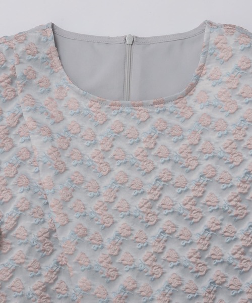 Fit more(フィットモア)の「フラワージャガードカシュクールフリルトップス(その他トップス・レディース・ブルー/ホワイト/ピンク・FREE)」の16枚目の写真