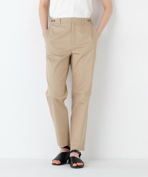 human woman（ヒューマンウーマン）の「◆【名品/ストレッチ素材】ピケストレッチ細身ストレートパンツ（その他パンツ・レディース・ベージュ/ネイビー・MEDIUM/SMALL）」の5枚目の写真