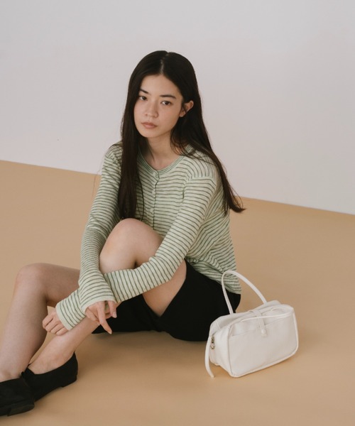 duei(デュイ)の「アウトポケットスクエアミニハンドバッグ / ショルダーバッグ(ショルダーバッグ・レディース・ブラック/ライトイエロー/ホワイト・FREE)」の14枚目の写真