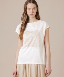 リーフプリントTシャツ