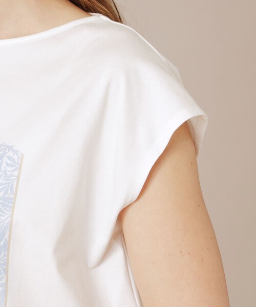 MACKINTOSH LONDON(マッキントッシュ ロンドン)の「リーフプリントTシャツ(Tシャツ/カットソー・レディース・ベージュ/ライトブルー・38)」の3枚目の写真
