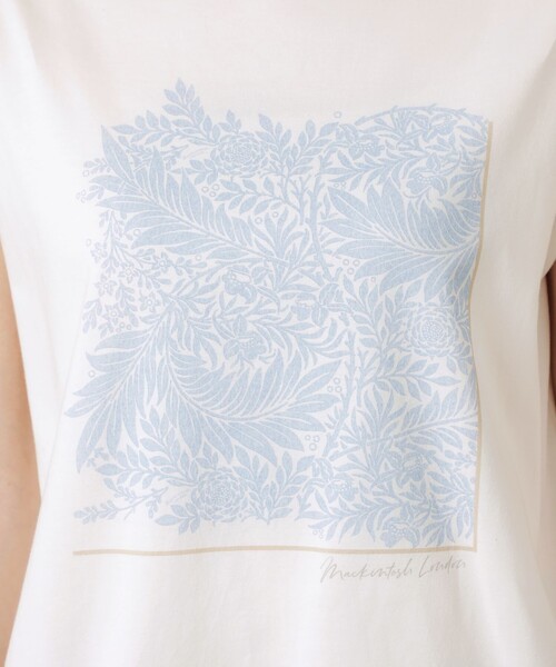 MACKINTOSH LONDON(マッキントッシュ ロンドン)の「リーフプリントTシャツ(Tシャツ/カットソー・レディース・ベージュ/ライトブルー・38)」の4枚目の写真