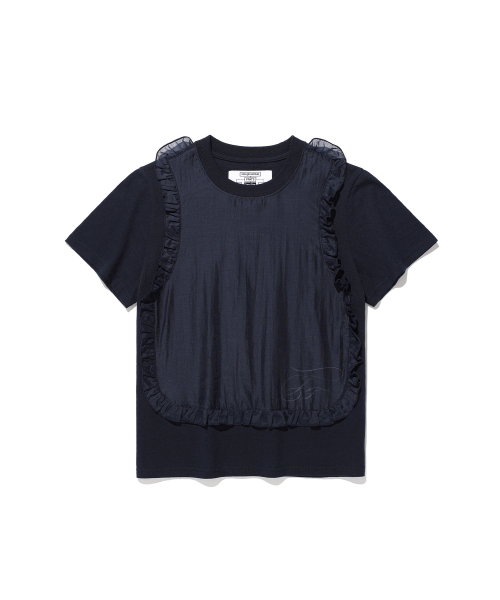 NICE GHOST CLUB(ナイスゴーストクラブ)の「FFATS FRILL APRON LAYERED TEE_NAVY(NG2GSUT584A)(Tシャツ/カットソー・レディース・ネイビー・F)」の5枚目の写真