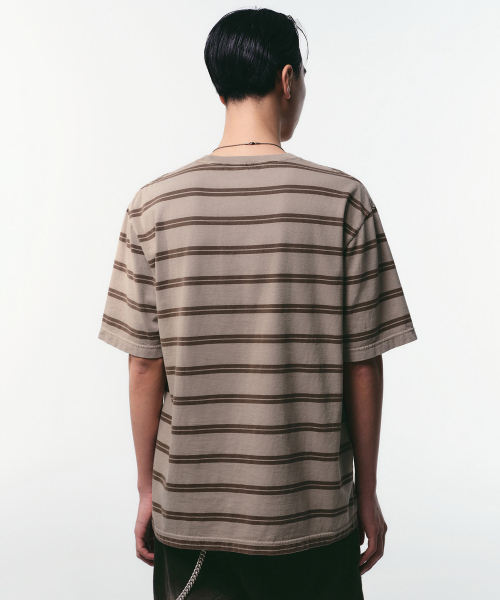 MUSINSA STANDARD（ムシンサスタンダード）の「プロストダイドダブルストライプTシャツ[トープ]（Tシャツ/カットソー・メンズ・その他・2XL/SMALL/MEDIUM/LARGE/X-LARGE/3XL）」の3枚目の写真