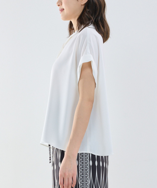 NARACAMICIE（ナラカミーチェ）の「【NARACAMICIE】半袖セーラーカラーブラウス（シャツ/ブラウス・レディース・ホワイト/ブラック・M）」の8枚目の写真