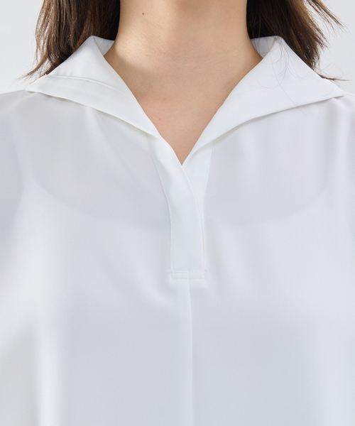 NARACAMICIE（ナラカミーチェ）の「【NARACAMICIE】半袖セーラーカラーブラウス（シャツ/ブラウス・レディース・ホワイト/ブラック・M）」の10枚目の写真