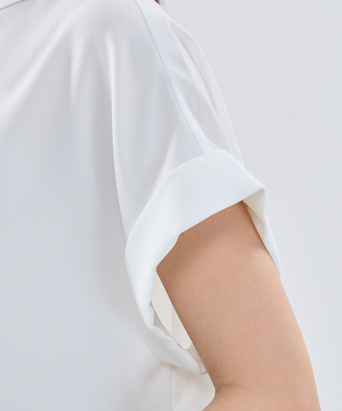 NARACAMICIE（ナラカミーチェ）の「【NARACAMICIE】半袖セーラーカラーブラウス（シャツ/ブラウス・レディース・ホワイト/ブラック・M）」の12枚目の写真