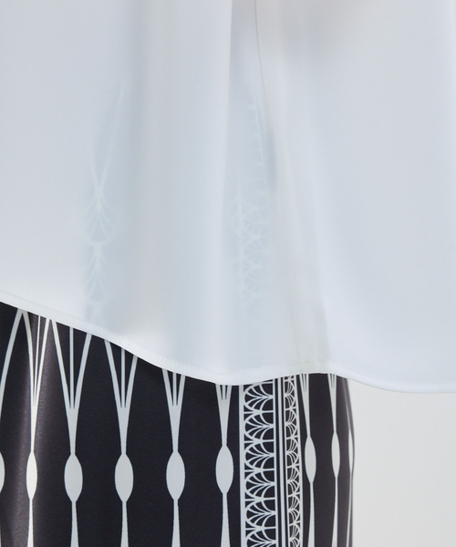 NARACAMICIE（ナラカミーチェ）の「【NARACAMICIE】半袖セーラーカラーブラウス（シャツ/ブラウス・レディース・ホワイト/ブラック・M）」の3枚目の写真