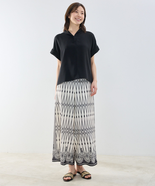 NARACAMICIE（ナラカミーチェ）の「【NARACAMICIE】半袖セーラーカラーブラウス（シャツ/ブラウス・レディース・ホワイト/ブラック・M）」の5枚目の写真