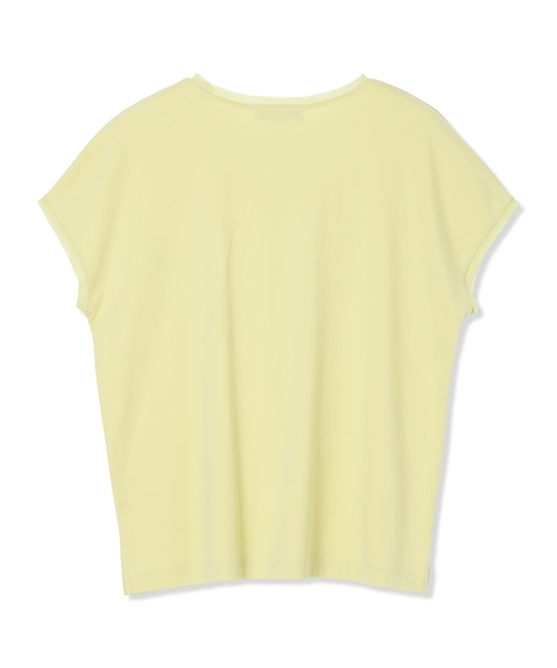 LE SOUK HOLIDAY(ルスークホリデー)の「チュールネックスムースTシャツ【接触冷感・吸水速乾】(Tシャツ/カットソー・レディース・ライトグリーン/オフホワイト/チャコールグレー/サックスブルー・M/L)」の5枚目の写真