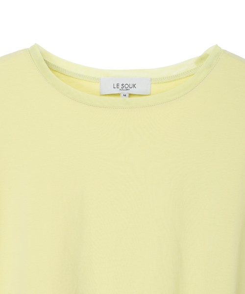 LE SOUK HOLIDAY(ルスークホリデー)の「チュールネックスムースTシャツ【接触冷感・吸水速乾】(Tシャツ/カットソー・レディース・ライトグリーン/オフホワイト/チャコールグレー/サックスブルー・M/L)」の6枚目の写真
